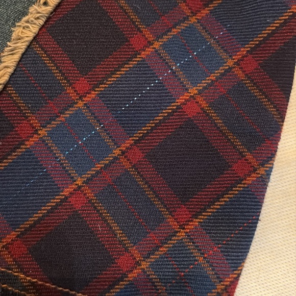 Vintage Mary Kate & Ashley Unique Denim & Plaid metallic blue thread skirt - Picture 5 of 11